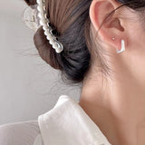 SHANICE 18K 925 Silver Square Circle Hoop Earrings