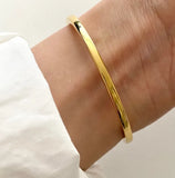 SHANICE 3mm Sterling Silver Cuff Bracelet Women