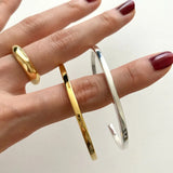 SHANICE 3mm Sterling Silver Cuff Bracelet Women