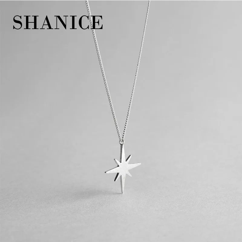 SHANICE Sterling Silver Star Pendant Long Necklace