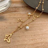 SHANICE Butterfly Pendant Necklace Crystal Clavicle Chain Jewelry Gift