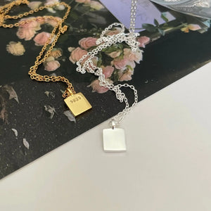 SHANICE 925 Silver Square Necklace For Women