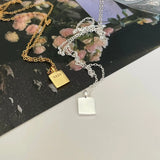SHANICE 925 Silver Square Necklace For Women