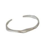 SHANICE 925 Sterling Silver Irregular Bangle Bracelet