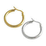 SHANICE 925 Silver Geometric Circle Hoop Earrings Women Party Jewelry