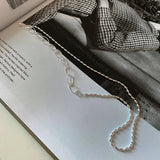 SHANICE 925 Silver Olive Bead Necklace Hip Hop Chunky Chain
