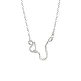 SHANICE 925 Silver Pendant Necklace Dark Line Texture Charms DIY Jewelry