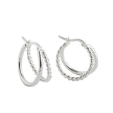 SHANICE 925 Silver Vintage Hoop Earrings Loop Twisted Minimalist Golden Earrings