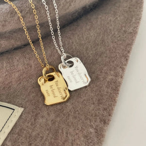 SHANICE 925 Silver Tag Pendant Personalized Necklace Men Women