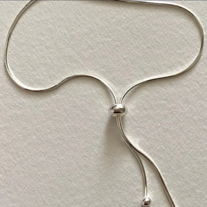 SHANICE 925 Silver Snakebone Chain Bracelet Tassel Circle Ball Charms