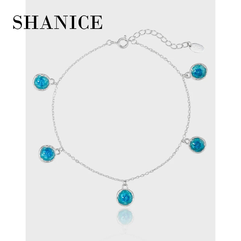 SHANICE Ocean Mermaid Anklet 925 Sterling Silver Foot Bracelet