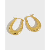 S925 Sterling Silver Hoop Earrings Geometric Minimalist Stars