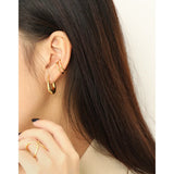 S925 Sterling Silver Hoop Earrings Geometric Minimalist Stars