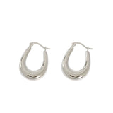 S925 Sterling Silver Hoop Earrings Geometric Minimalist Stars