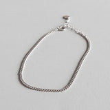 SHANICE 2MM S925 Sterling Silver Cuban Chain Anklet Bracelet