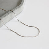 SHANICE Sterling Silver Necklace Melon Seeds Bead Chain Long Necklace
