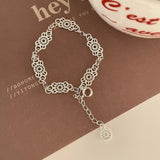 SHANICE Lace Pattern Bracelet 925 Sterling Silver Charm Bangle Gift For Women