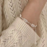 SHANICE Lace Pattern Bracelet 925 Sterling Silver Charm Bangle Gift For Women