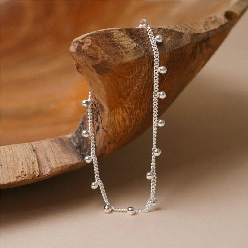 SHANICE 925 Silver Ball Beads Bracelet For Women Girls Lover Gift