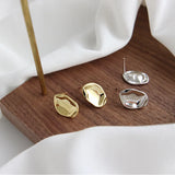 SHANICE 925 Silver Irregular Small Stud Earrings for Women