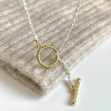 Shanice Ins Circle Pendant Necklace 925 Silver Lasso Female Leisure Personality