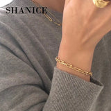 SHANICE INS 925 Silver Bracelet Women Chain Bangles Pulseira Fine Jewelry