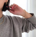 SHANICE INS 925 Silver Bracelet Women Chain Bangles Pulseira Fine Jewelry