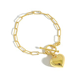 SHANICE INS 925 Sterling Silver Chain Bracelet Love Heart Link Bracelet