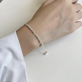 SHANICE INS 925 Sterling Silver Round Beads Chain Bracelet Adjustable