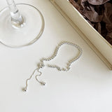 SHANICE INS 925 Sterling Silver Round Beads Chain Bracelet Adjustable