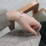 SHANICE INS S925 Silver Bracelet Lucky Beads CZ Jewelry Rose Women's Bracelet