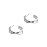 SHANICE INS 925 Silver X Stud Earrings Stylish Jewelry