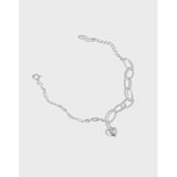 S925 Sterling Silver Bracelet Minimalist Wild Love Chain Texture Fine Jewelry