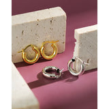 SHANICE Ins S925 Silver Stud Earrings Hip-hop Small Earrings