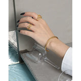 SHANICE Irregular Twist Pattern 925 Sterling Silver Bracelet Gift For Women