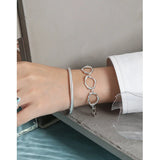 SHANICE Irregular Twist Pattern 925 Sterling Silver Bracelet Gift For Women