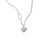 SHANICE Korea S925 Sterling Silver Heart Chain Necklace