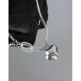 SHANICE Korea S925 Sterling Silver Heart Chain Necklace
