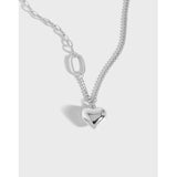 SHANICE Korea S925 Sterling Silver Heart Chain Necklace