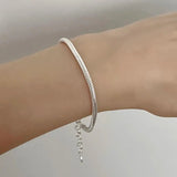 SHANICE S925 Sterling Silver Heavy Industry Snake Bone Bracelet