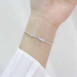 SHANICE Bowknot CZ Bangle Bracelet 925 Silver Women's Jewelry