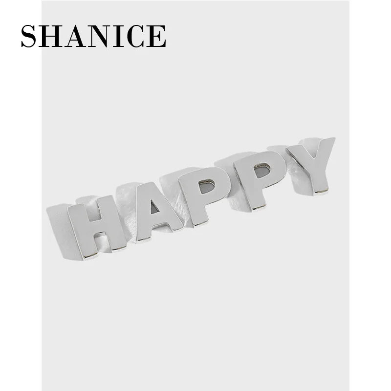 SHANICE Sterling Silver Letter Pendant DIY INS Pendant