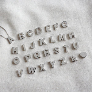SHANICE Sterling Silver Letter Pendant DIY INS Pendant