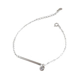 SHANICE S925 Sterling Silver Zircon Pendant Bracelet Chain