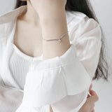SHANICE S925 Sterling Silver Zircon Pendant Bracelet Chain