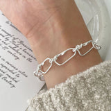 SHANICE S925 Sterling Silver Curb Link Chain Bracelet