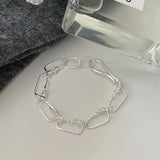 SHANICE S925 Sterling Silver Curb Link Chain Bracelet