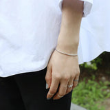 SHANICE S925 Sterling Silver Bracelet 2mm Snake Bone Chain Female Silver Chain