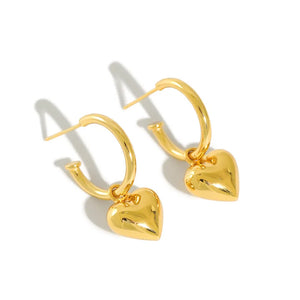 SHANICE S925 Silver Heart Pendant Earrings