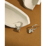 SHANICE S925 Silver Heart Pendant Earrings